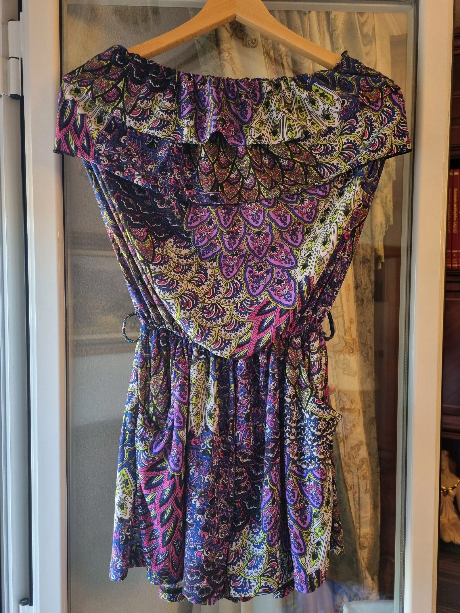 Mono estampado de flores morado
